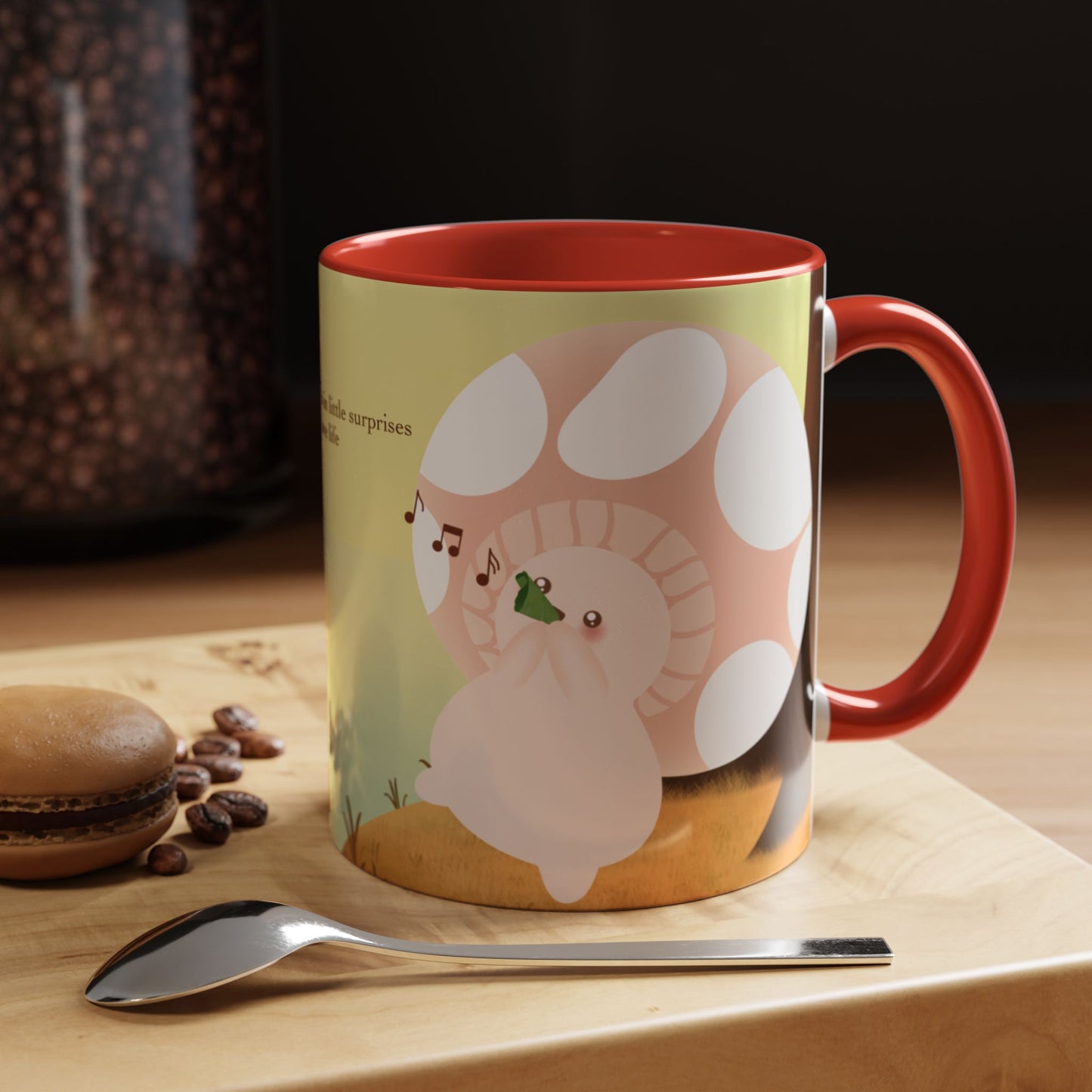 Mushroom Mumu Mood Mug with Color Inside