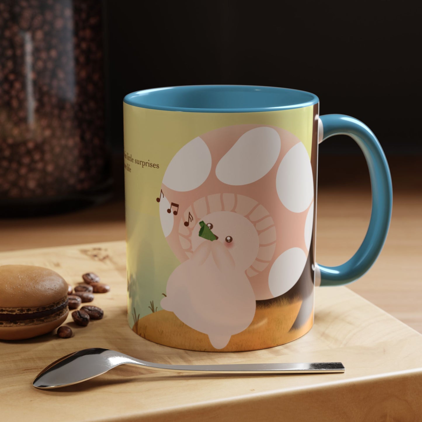 Mushroom Mumu Mood Mug with Color Inside